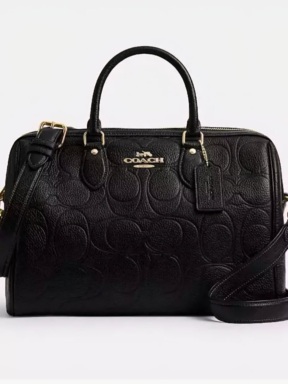 Coach Rowan Large Satchel Bag  In Signature Leather